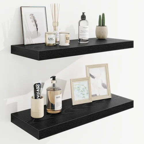 Vista 76 de Marsmiles Estantes flotantes cuadrados para pared, 8 pulgadas de ancho x 8 pulgadas de profundidad x 1.25 pulgadas de alto, paquete de 3 estantes