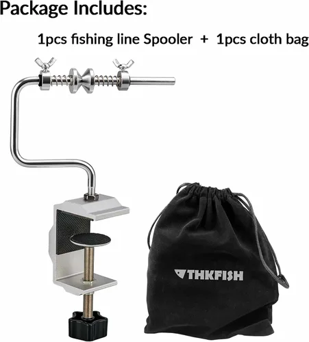 Vista 8 de THKFISH Carrete de línea de pesca Bobinador de línea de pesca Carrete de pesca Accesorios de pesca Ajustable Estable Portátil Carrete de línea
