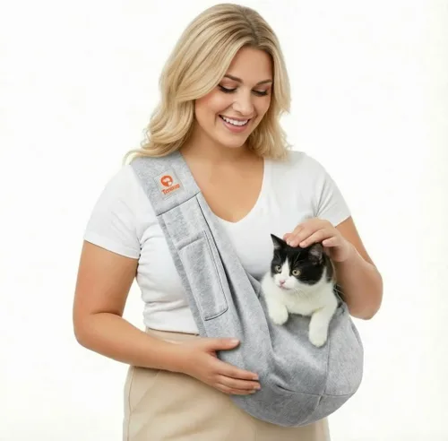 Vista 13 de TOMKAS - Transportador de perros estilo canguro para perros pequeños (negro, para mascotas de 2 a 7 libras)