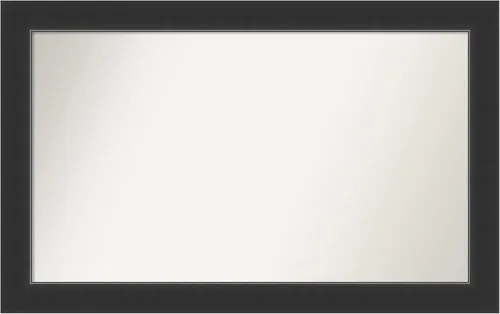 Vista 233 de Amanti Art Espejo personalizado, espejo de baño negro Astor, espejo de pared o espejo de tocador de baño sobre el fregadero (25 x 25 pulgadas)