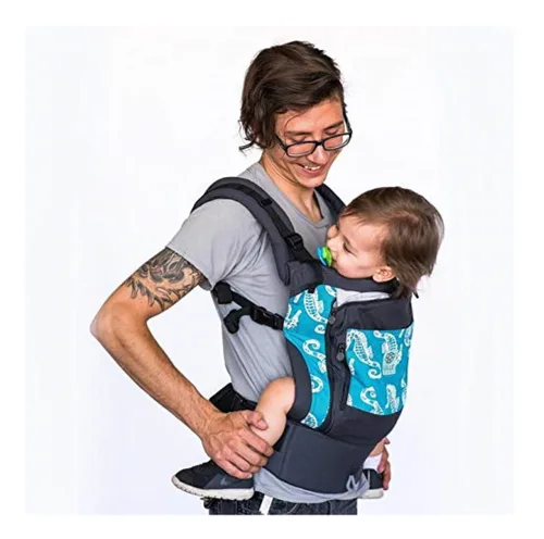 Vista 2 de LILLEbaby Portabebés 4 en 1 Essentials para todas las estaciones, caballito de mar, tela ergonómica y cómoda