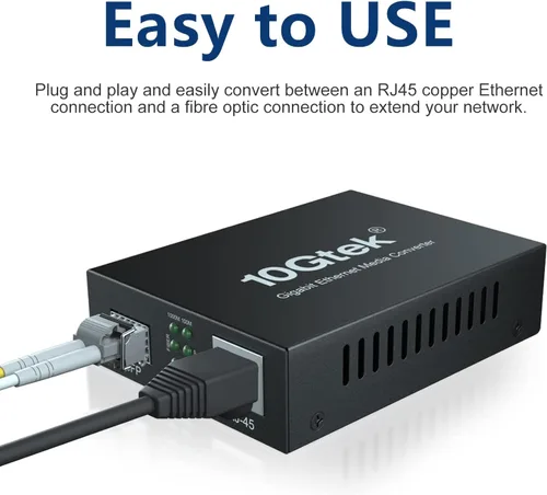 Vista 3 de Convertidor de medios Gigabit Ethernet con módulo SFP 1000 Base-SX