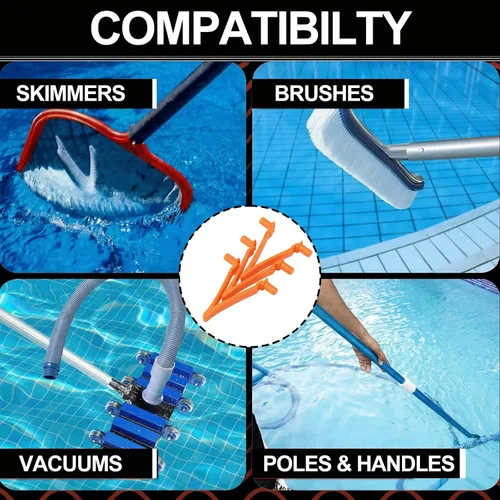 Vista 12 de Novabright 20 clips universales en V de mariposa para piscina, accesorios de repuesto fuerte para accesorios de spa, se adapta a redes de naranja