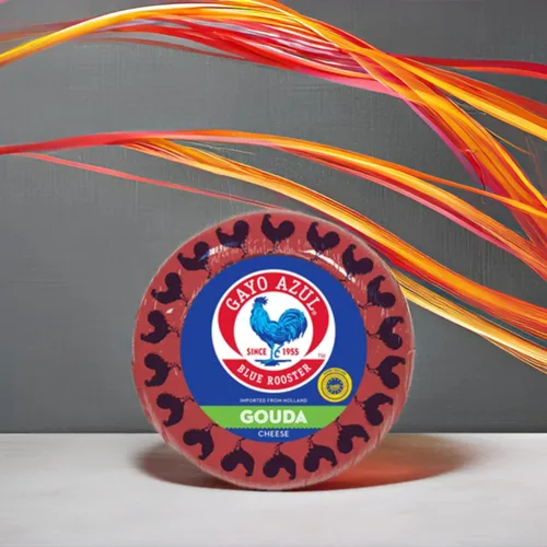 Vista 7 de Gayo Azul Rueda de queso Gouda suave – cera roja, 9-10 libras (aproximadamente)