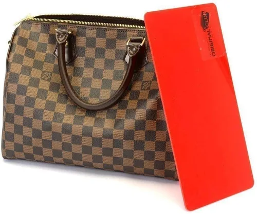 Vista 2 de Base de acrílico Shaper con medio color rojo transparente para bolsos de diseñador (envío expreso)