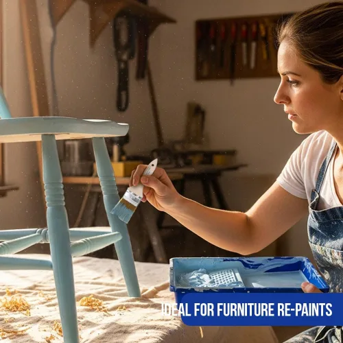 Vista 2 de Pro Grade Brochas de viruta de 2 pulgadas, pinceles de pintura desechables, para pintura, paquete de 24 Cerda natural, mango de madera Paquete