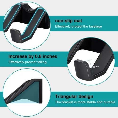 Vista 4 de Universal Game Controller Stand Wall Mount Holder, Plastic Hanger for Gaming Headset, Suit for PC Xbox Switch PS5 Controller Headphone Accessories