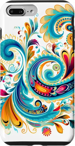 Vista 12 de Turquoise Paisley Boho Chic Case for iPhone 17