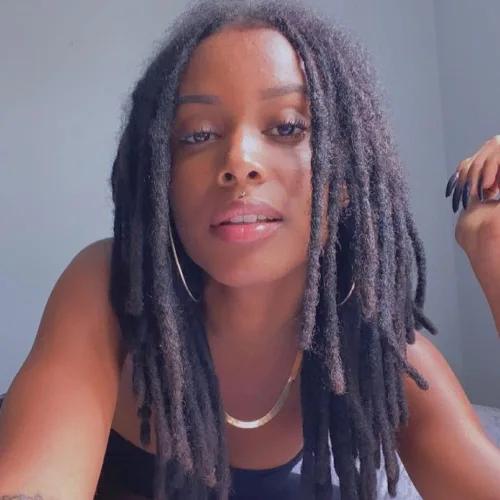Vista 18 de Loc - Extensiones de cabello humano de 0.2cm de ancho, 4 pulgadas, 10 hebras de color negro natural, completamente hechas a mano, permanentes, se