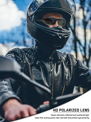 Vista 4 de BEACOOL Gafas de sol deportivas polarizadas para hombres, mujeres, jóvenes, motociclismo, seguridad, conducción, equitación, gafas militares, gafas
