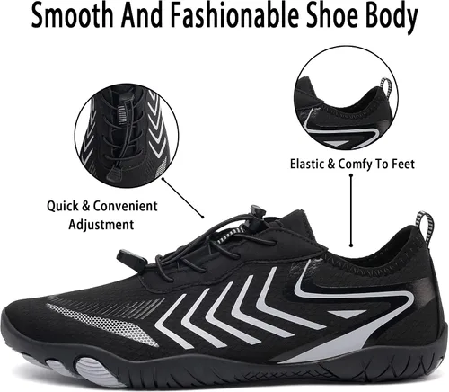 Vista 2 de MAQLPC Zapatos de agua para hombres y mujeres, zapatos acuáticos de secado rápido, para hombres y mujeres, zapatos de natación para senderismo