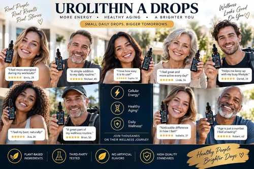Vista 5 de Urolithin A Blend Gotas Líquidas con Extracto de Granada - 1 fl oz