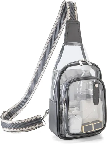 Vista 8 de Clear Bag for Stadium Events, Clear Purses For Women Stadium Crossbody Clear Fanny pack For Women Concert Bag