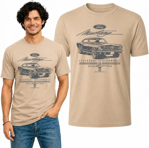 Vista 12 de Wild Bobby Ford Mustang Shirt Legendary Performance Est 1964 Men's T-Shirt Gris jaspeado/Mustang
