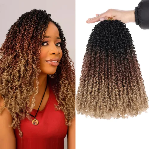 Vista 38 de Unionbeauty - Paquete de 8 trenzas de ganchillo Yanky Twist de 6 pulgadas, 8 paquetes, color negro natural, micro Passion Twist, extensiones