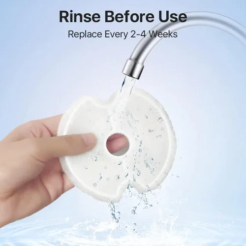 Vista 5 de Filtros de repuesto para fuente de agua de acero inoxidable para mascotas, fuente de agua para gatos, dispensador de agua para perros, paquete de 4