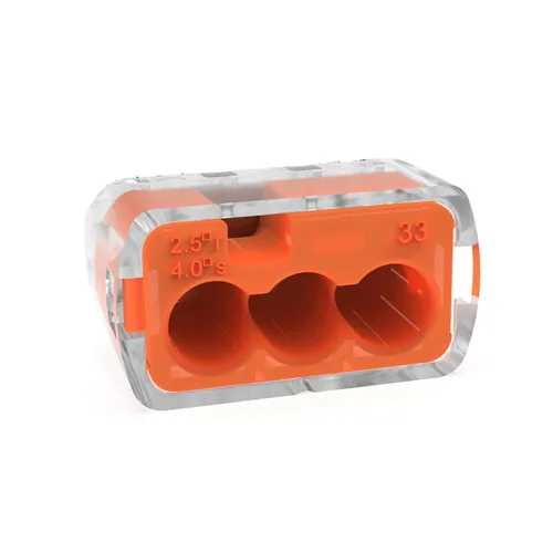 Vista 6 de IDEAL Electrical 30-1333S - Conector de 3 puertos a presión, color naranja, (10 unidades)