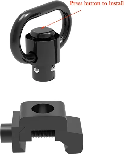 Vista 3 de QD Sling - Soporte giratorio de 1.25 pulgadas, resistente para dos puntos y soporte giratorio tradicional