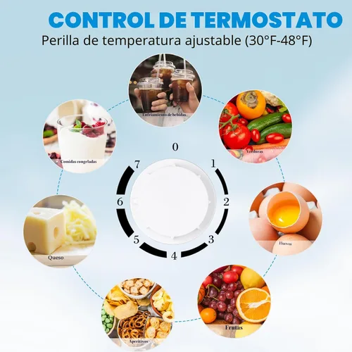 Vista 3 de Electactic - Mini refrigerador de 1.6 pies cúbicos, refrigerador compacto de una sola puerta reversible, termostato ajustable, ultra silencioso Negro