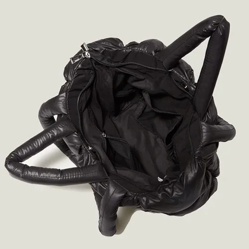 Vista 6 de Bolsa de mano acolchada para mujer, bolsa acolchada ligera de invierno, de algodón, acolchada, bolsa de hombro acolchada