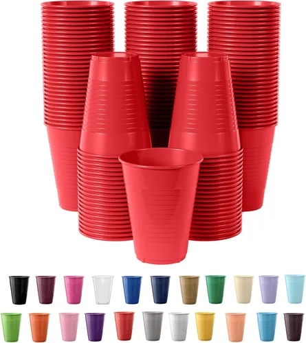 Vista 18 de Party Solids Vasos de plástico negros - 12 onzas, paquete de 100