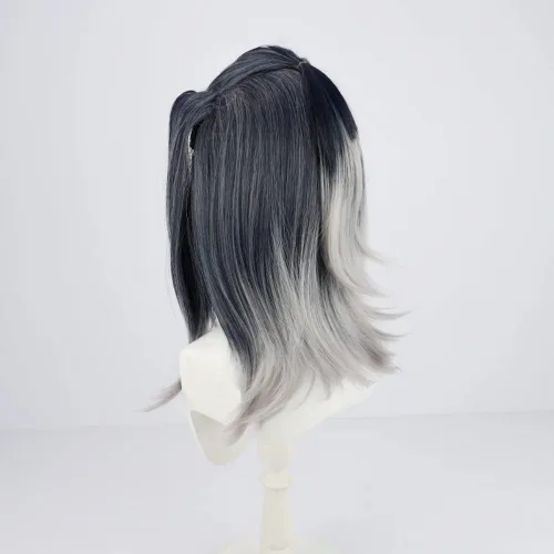 Vista 3 de Game Valorant - Peluca de cosplay larga de silicona negra para mujer, Halloween