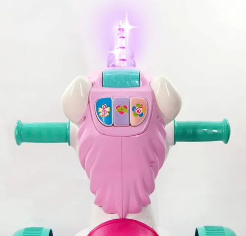 Vista 3 de Kiddieland Toys Limited Light N Sounds - Unicornio mágico para montar