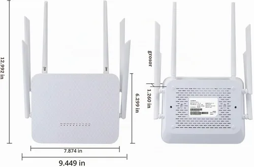 Vista 9 de AC1200 WiFi 5 desbloqueado 4G LTE Modem Router con ranura para tarjeta SIM, LT16S Gris