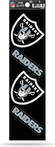 Vista 15 de Rico Industries NFL Football Quad Calcomanía de 3 x 12 pulgadas, (4) calcomanías