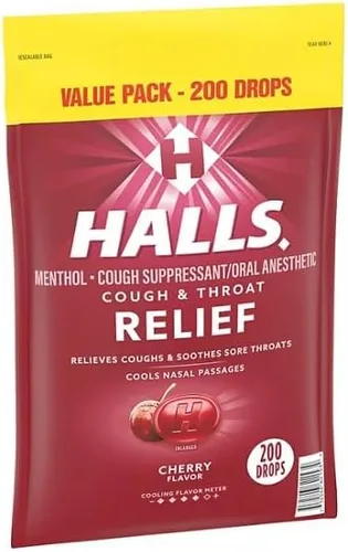 Vista 2 de Halls Gotas para la tos de cereza, 200