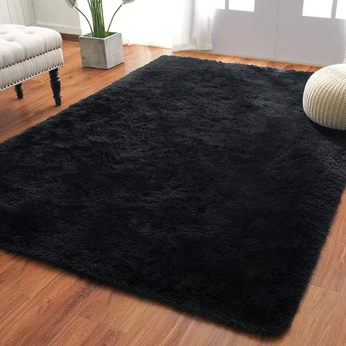 Vista 224 de Softlife Alfombra naranja para dormitorio, alfombra de felpa esponjosa para sala de estar para niñas, alfombra lanuda para niños, alfombra suave