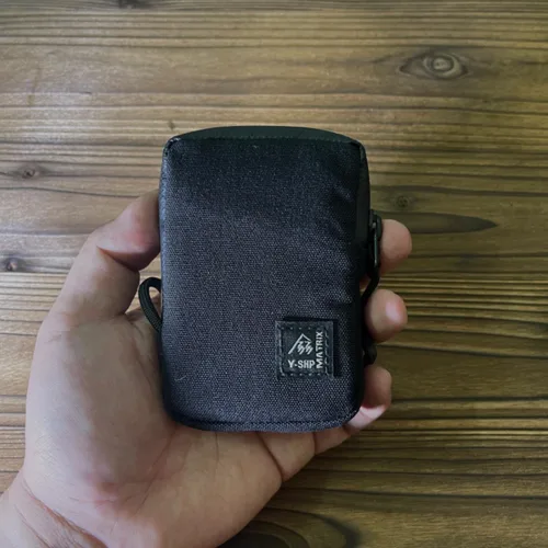 Vista 6 de Y-SHP MATRIX Carteras para hombre, cartera portátil para tarjetas para hombres, cartera pequeña y exquisita con llavero, monedero para hombres