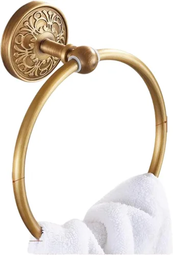 Vista 21 de High-End Retro Copper Bathroom Hardware Set – American and European Style Towel Rack Combination [Various Designs Available],Bath Towel Rack
