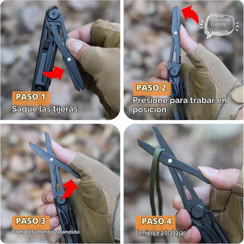 Vista 4 de Cuchillo multiherramienta de bolsillo - Regalos de Navidad para hombres, herramienta múltiple, cuchillos EDC - Cuchillo de bolsillo para hombres