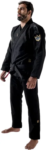Vista 4 de Kingz Comp 450 V6 Brazilian Jiu Jitsu Gi - Kimono ligero para hombre BJJ - IBJJF Legal - 450gsm Pearl Weave Professional