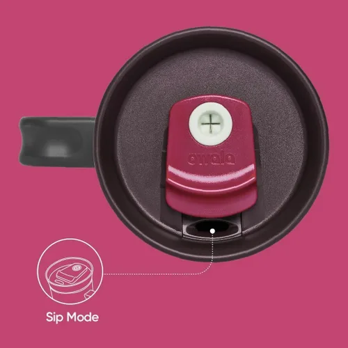 Vista 5 de Owala Vaso de viaje aislado de acero inoxidable de triple capa con tapa resistente a derrames, popote y asa de transporte, sin BPA, 40 onzas, rosa