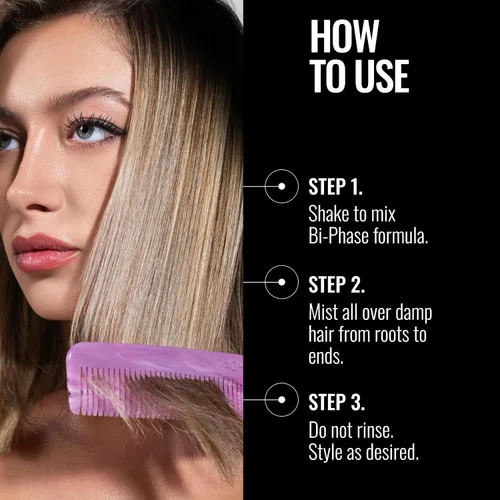 Vista 5 de Pravana The Perfect Blonde Seal & Protect Leave-In Conditioner Spray Treatment Detangler Neutralizes Brassy, Yellow Tones For Color Treated Hair