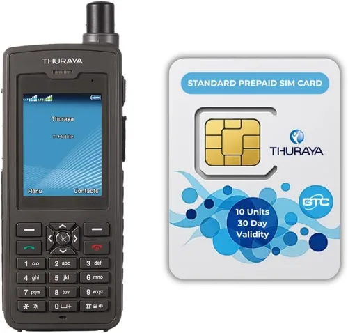 Vista 3 de OSAT Thuraya XT-PRO - Teléfono satélite dual + SIM prepago NOVA de 10 unidades Validez de 30 días resistente Impermeable GPS Batería