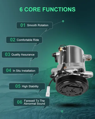 Vista 5 de SCITOO Compresor de CA para automóviles para 1995-1998 apto para Suzuki Esteem 1.6L