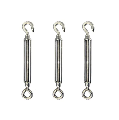 Vista 3 de eoocvt 3pcs M10 Acero Inoxidable 304 Tensor Cuerda Tensión (ojo y Ojo)
