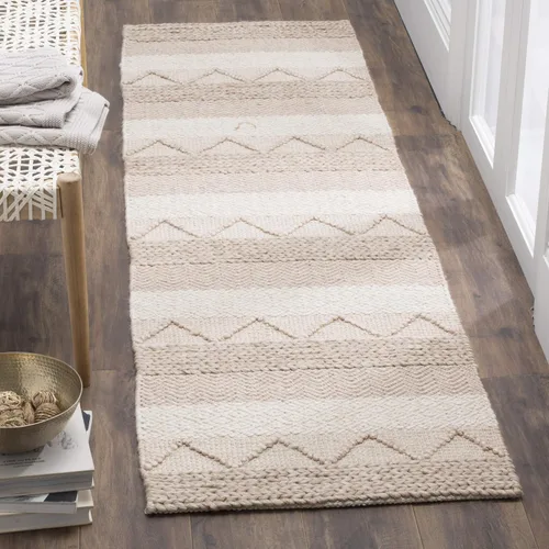 Vista 6 de SAFAVIEH Natura Collection - Alfombra decorativa de 2 x 3 pies, beige, hecha a mano marroquí de lana tribal y viscosa, ideal para zonas de alto