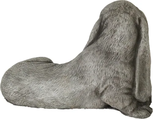 Vista 5 de Basset Hound Sentado Perro Estatua Concreto Cachorro Jardín Esculturas
