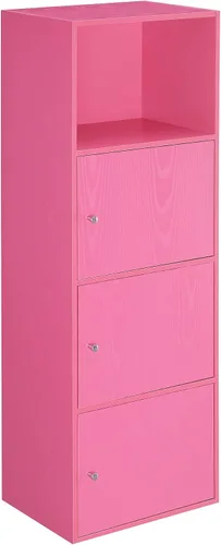 Vista 11 de Convenience Concepts Xtra Storage Gabinete de Tres Puertas con Estante en Acabado de Madera de Nogal