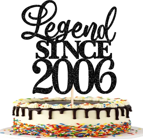 Vista 9 de Rsstarxi 1 paquete de decoración de pastel con purpurina de leyenda desde 2012 para decoración de tarta de cumpleaños 13 años para decoración