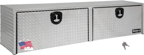 Vista 13 de Buyers Products 1701551 - Caja de herramientas para camión de aluminio plateado con tapa superior de rodamiento de diamante, 72 x 13 x 16 pulgadas