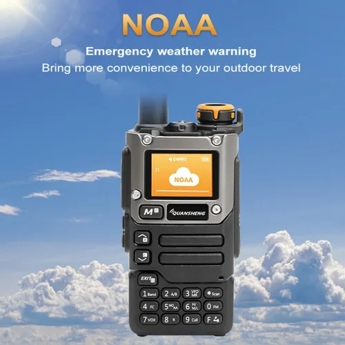 Vista 2 de Quansheng UV-K6 UV-K5 (8) Walkie Talkie 5W Airband Radio Tipo C Carga UHF VHF DTMF FM Radio bidireccional con función de alarma meteorológica NOAA