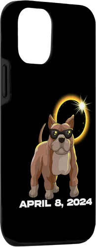 Vista 3 de iPhone 15 Total Solar Eclipse April 8 2024 Totality Dog Pitbull Case