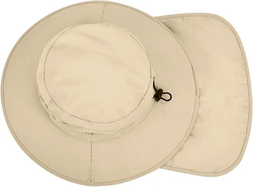 Vista 4 de Sombreros de sol para hombres y mujeres, protección UPF 50+, sombrero de Beige