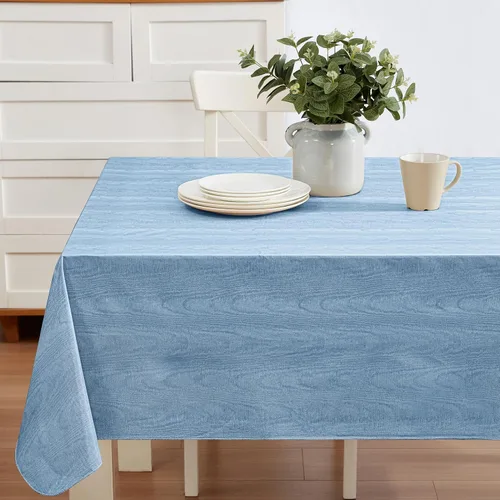 Vista 31 de Newbridge Moire - Mantel de franela de vinilo con estampado ondulado de color sólido para interiores y exteriores