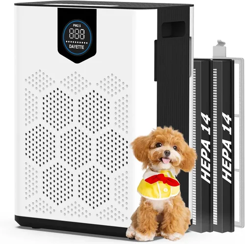 Vista 10 de DAYETTE Purificadores de aire para el hogar habitación grande de hasta 2200 pies cuadrados, purificadores de aire H14 Ture Hepa para dormitorio